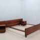 Lit double avec tables de chevet Fabio Lenci bernini années 1970
