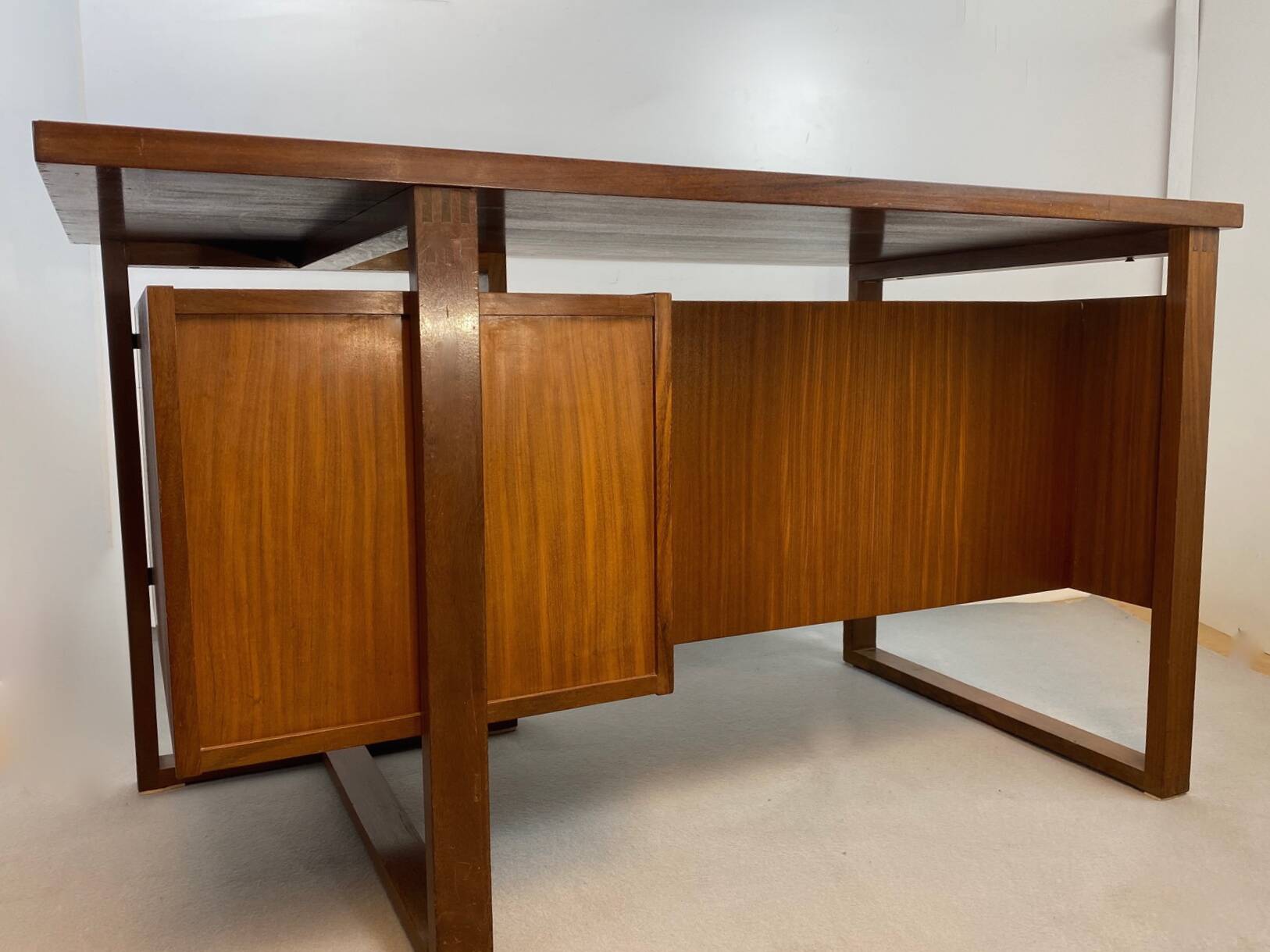 Wooden desk, 3 drawers, France 1960-1970