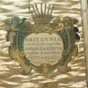 Vintage Map Golden Leaf of the British Isles by Joannes Janssen, 1646
