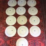 Flat plates (x12) iron earth. St Amand & Hamage.