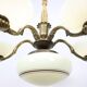 Art Nouveau brass and glass chandelier, 1910s
