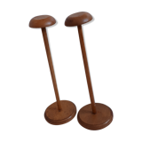 Solid wooden hat-wear duo