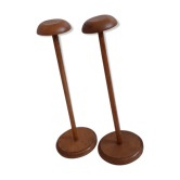 Solid wooden hat-wear duo