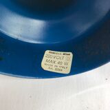 Office lamp Brama blue metal bras flexible black 70s italy vintage