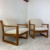 Fauteuils danois du milieu du siècle en teck de cfc silkeborg, années 1960, ensemble de 2