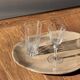 Grand vide poche ou plat en bois pétrifié ovale beige D36x28 -3783