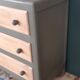 Vintage wood and khaki chest of drawers