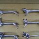 12 animal knife holders Art Deco antique silver metal in case