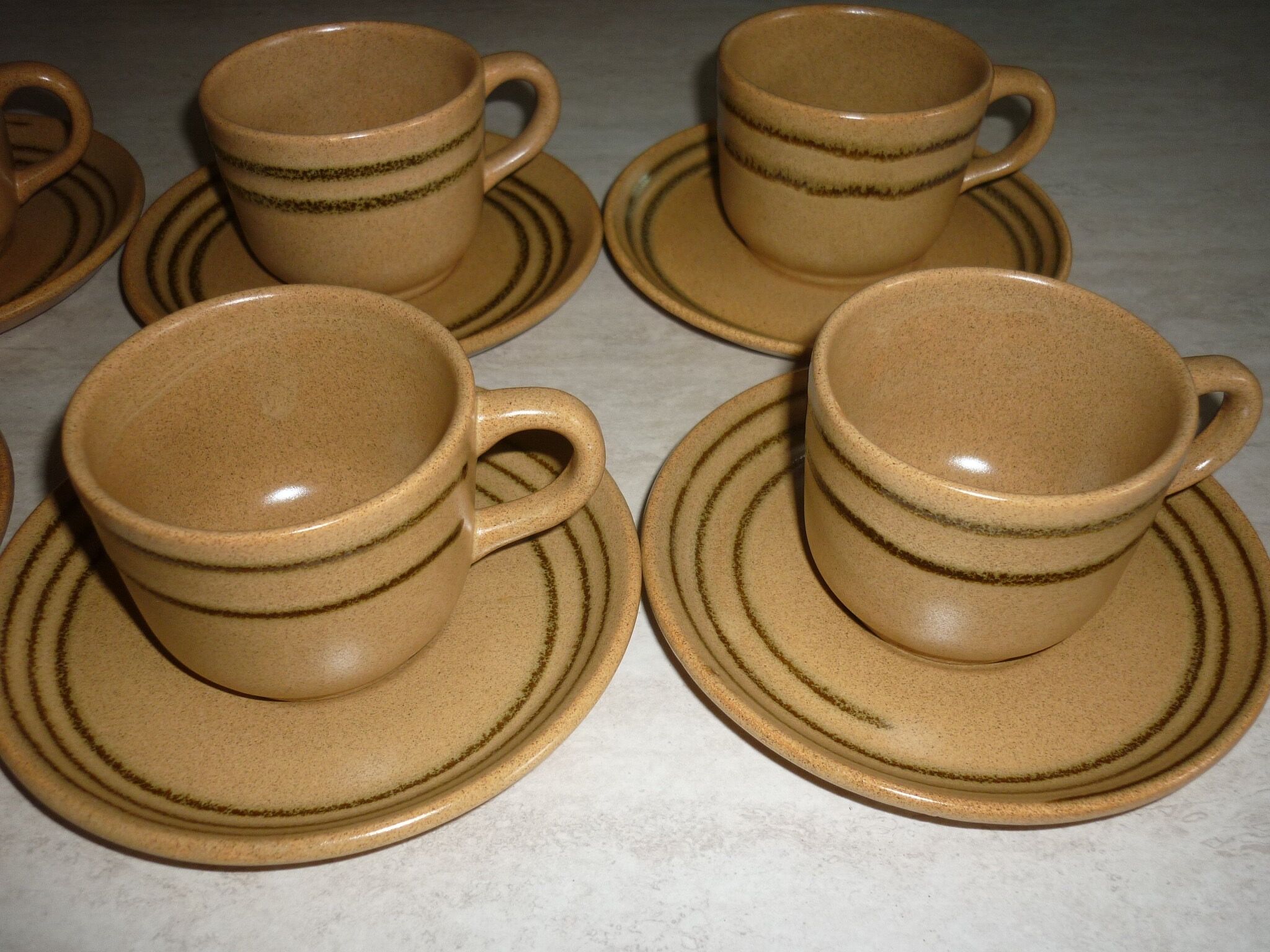Pair of 2 Savoie Sarreguemines cups and saucers