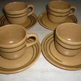 Pair of 2 Savoie Sarreguemines cups and saucers