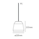Ceiling light (1) - Cecilie Manz Fritz Hansen - Mingus P1 by Light Years Fritz Hansen Nearly black