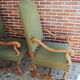 A pair of Louis XIII-style sheep bones armchairs