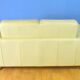 Mid Century Retro Italian Cream Leather 2 Seat Sofa Settee Couch by Moroso 1980s