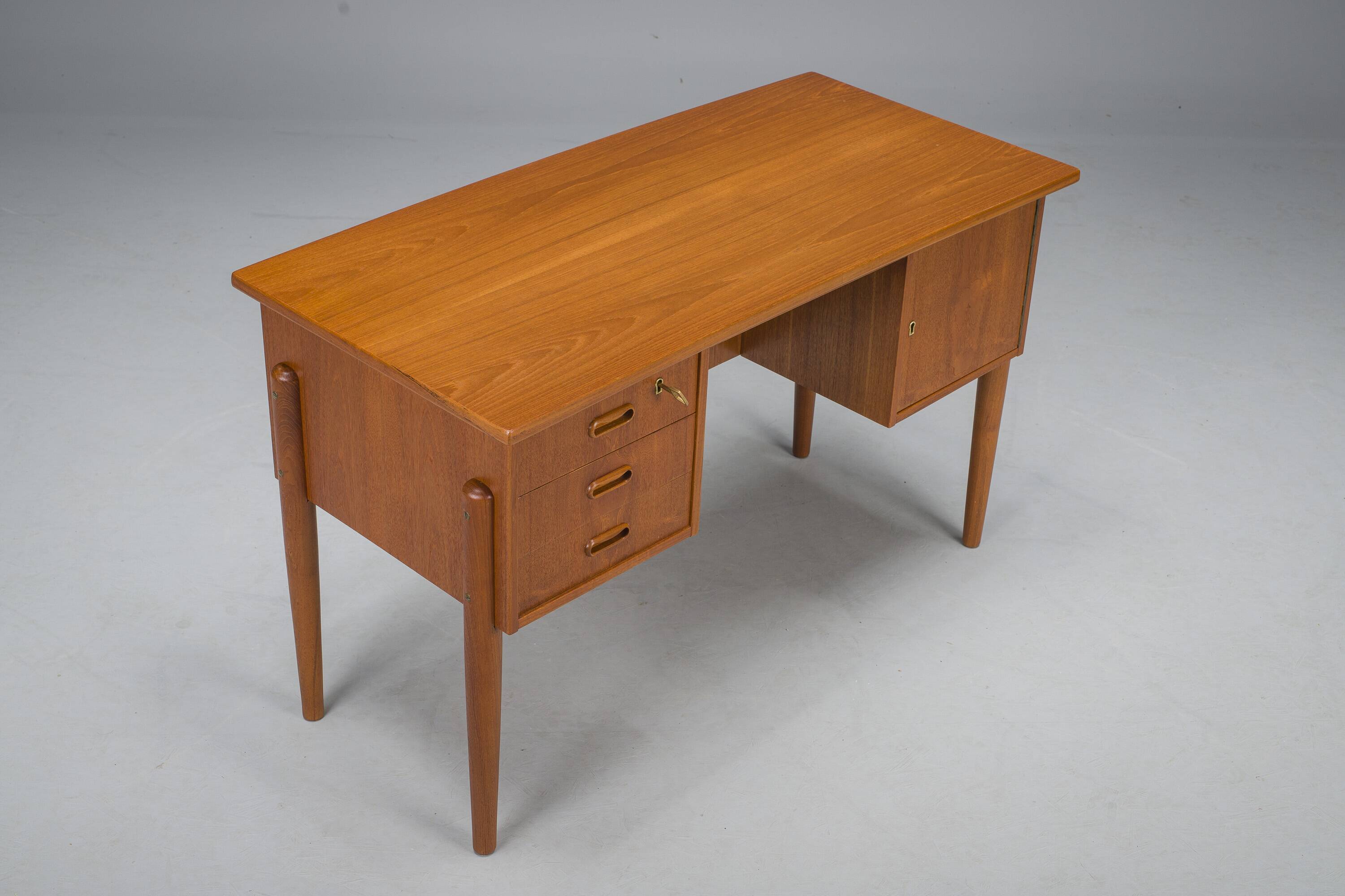 Small Mid-Century Danish Teak Desk, 1970s