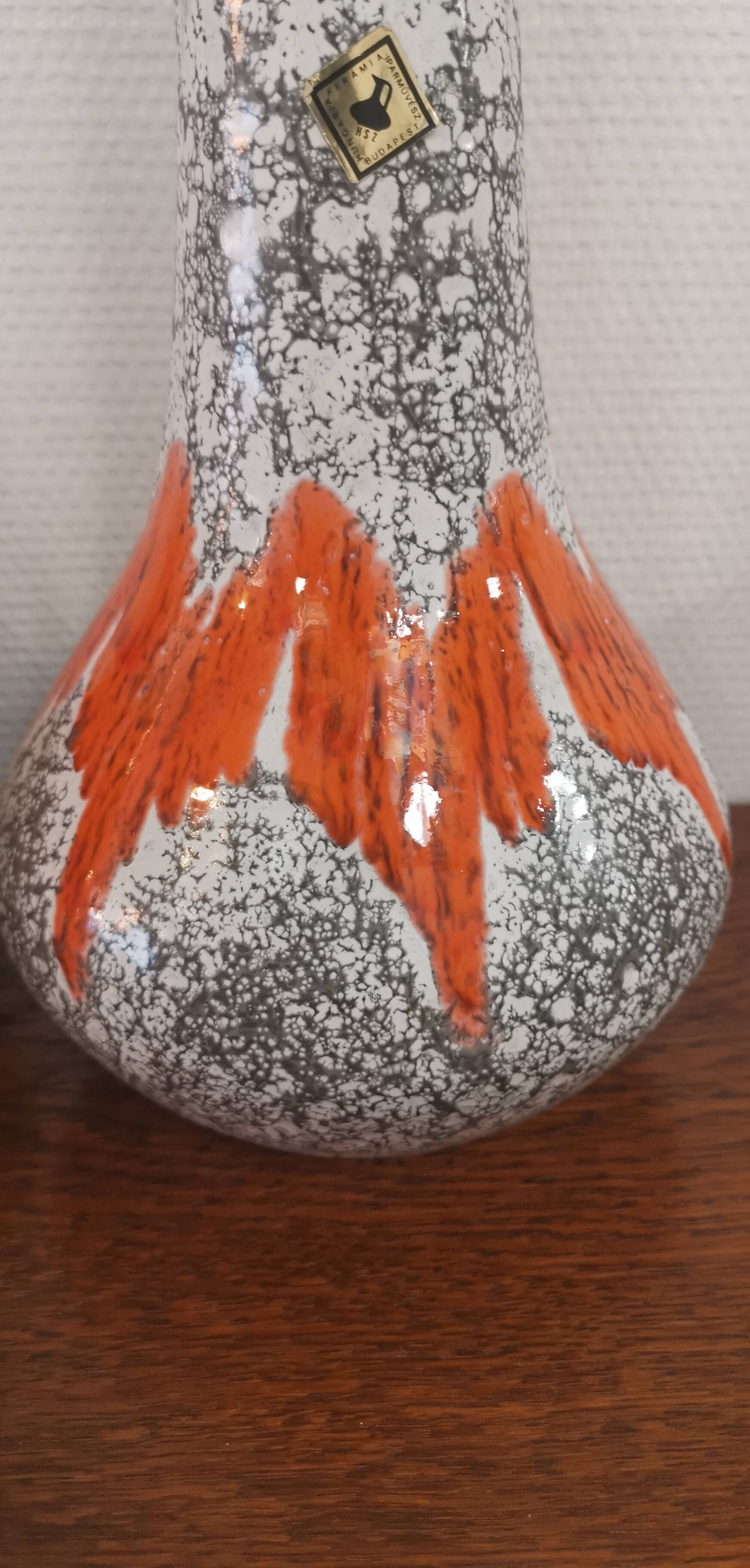 Vintage fat lava vase k369 made in Hungary in the 70s
