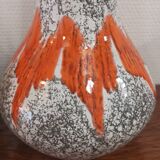 Vintage fat lava vase k369 made in Hungary in the 70s