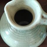 Old small glazed ceramic pottery pitcher