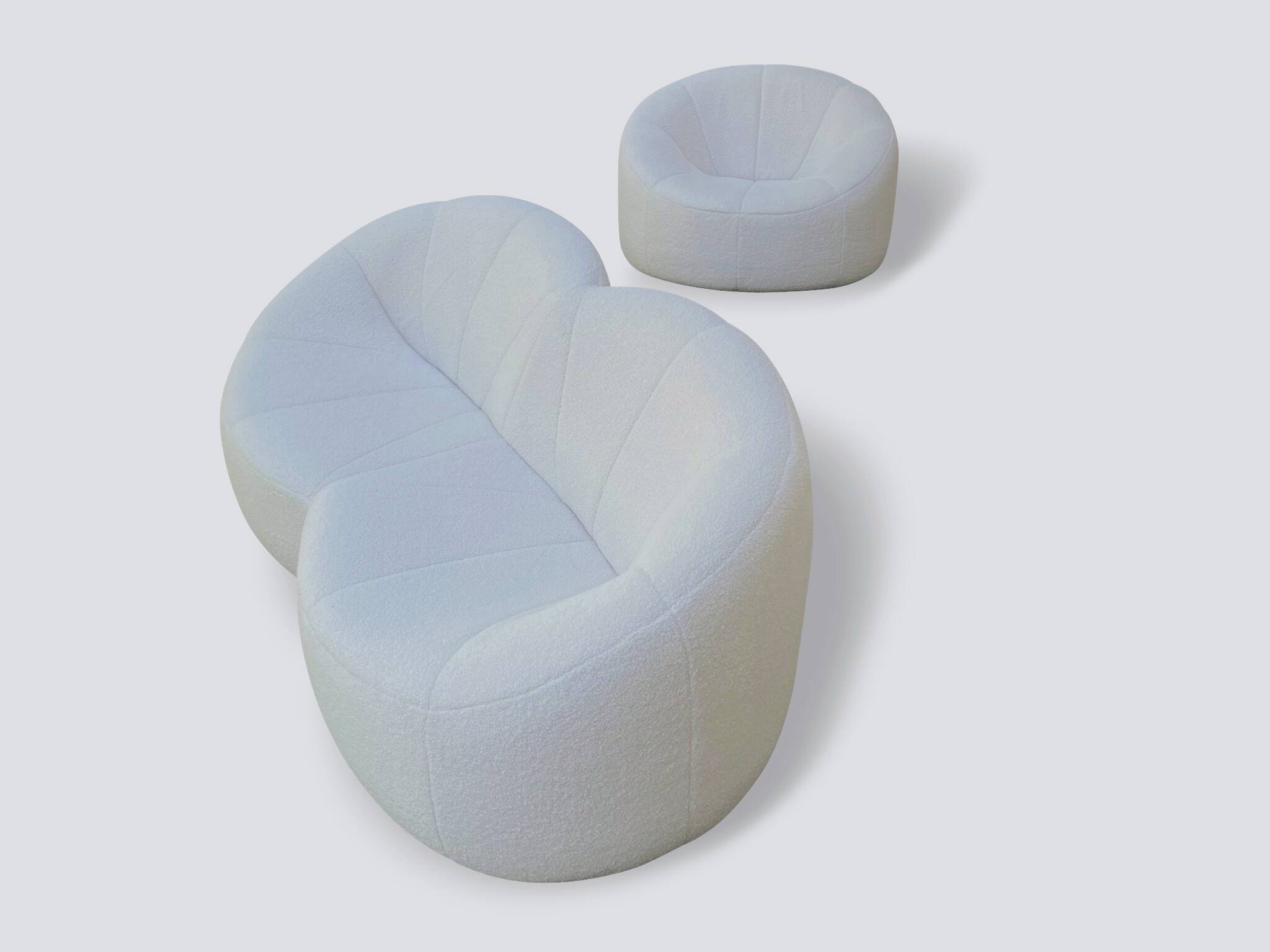 sofa + armchair "Pumpkin" by Pierre Paulin reupholstered