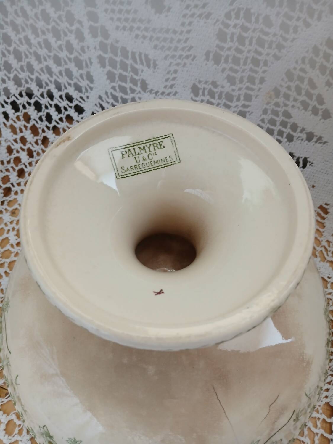 Compotier ancien en Terre de fer Sarreguemines
