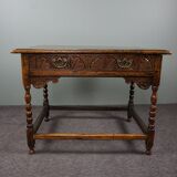 Carved antique English side table