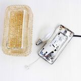 Vintage wall lamp in gilded glass