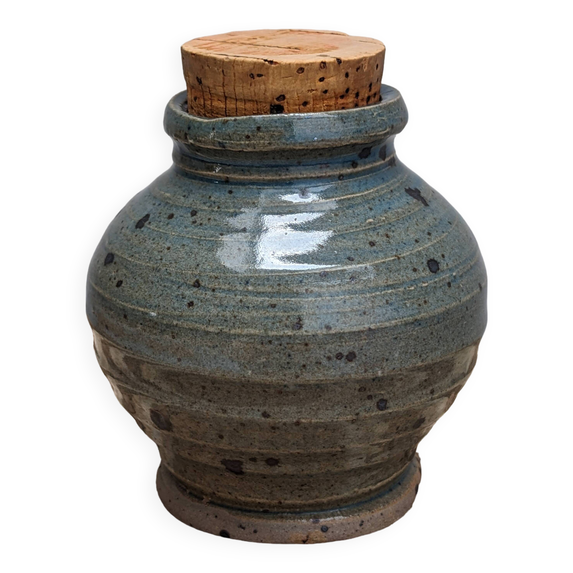 Small vase in Corsican pyrite stoneware