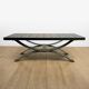 Ferlor International coffee table in brushed steel and ceramic from the 1970s.