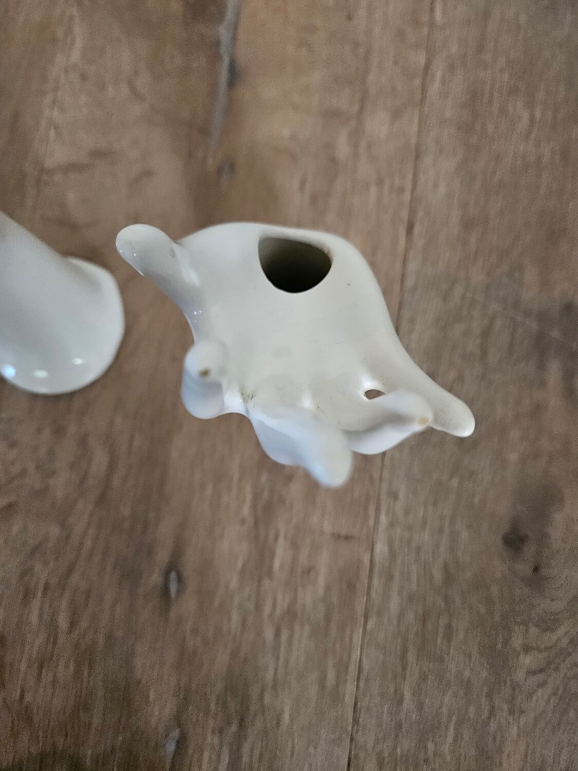 Pair of ceramic hand-held soliflores