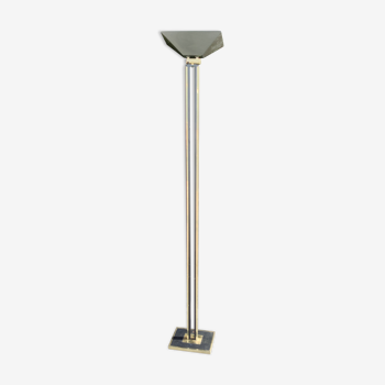 Halogen brown and black floor lamp