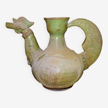 Jug in enamelled stoneware, asia or ottoman