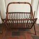Vintage rattan magazine holder