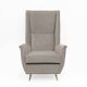 Pair of Mid-Century Modern Velvet High Back Armchairs by Isa, 195
