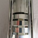 Pair of design wall sconces inox 1970 tube and slots
