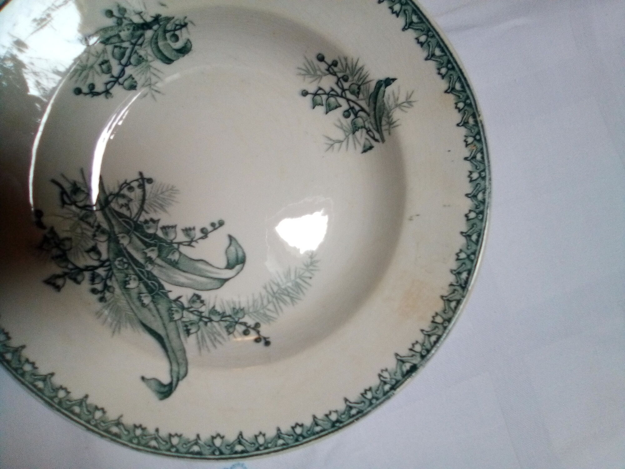 Set de 5 assiettes creuses Terre de Fer Muguet  St Amandinoise