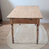 Renovated solid wood farmhouse table