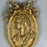 Pair of carved wooden medallions Louis XVI, 18th century