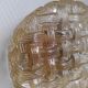 Wall-ceiling light in amber woven glass
