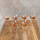 Plateau Portieux pink + 6 matching glasses