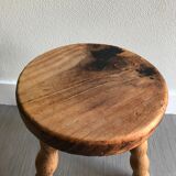 Tabouret tripode bois
