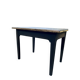 Table de ferme rénovée noire et bois brut
