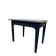 Table de ferme rénovée noire et bois brut