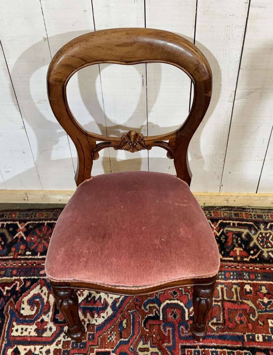 Suite de 8 chaises anglaises en acajou de style Victorien