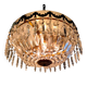 Glass and brass basket ceiling light - mid 20th century.