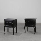 20th Century pair of French Louis XV Style Nightstands in Carved Wood