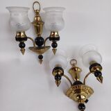 Paire d'appliques en bronze de style neo classique, XX ème siècle