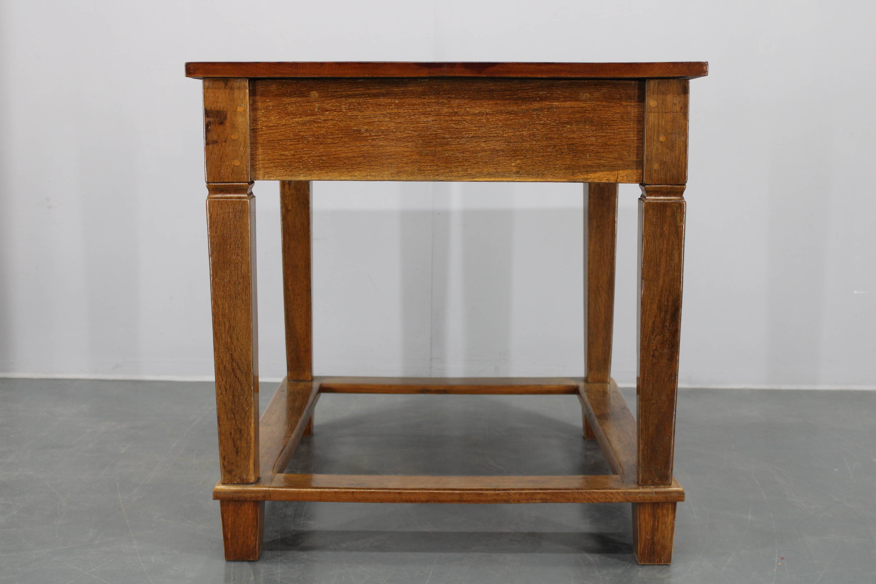 1930s Restored Antique Oak Table, Czechoslovakia