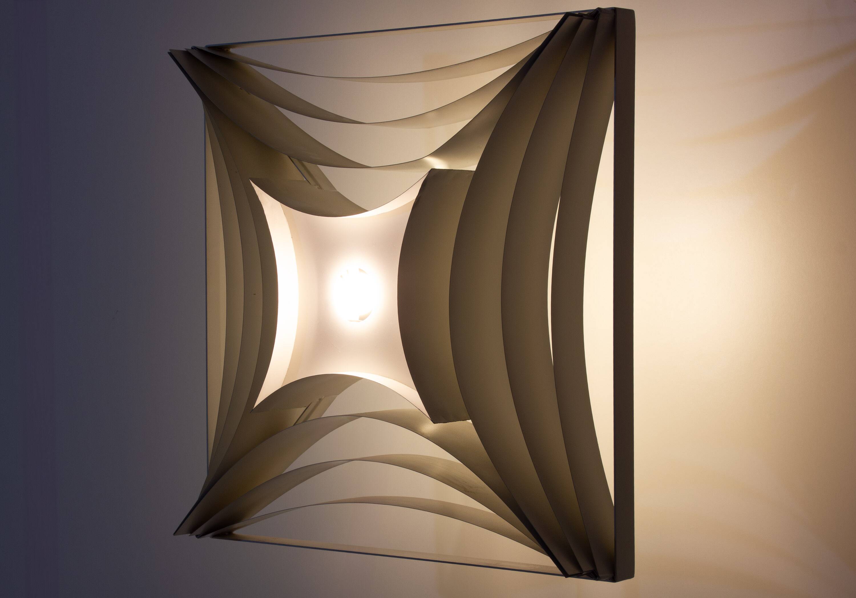 Architectural wall or ceiling lamp, Belgium 1960s