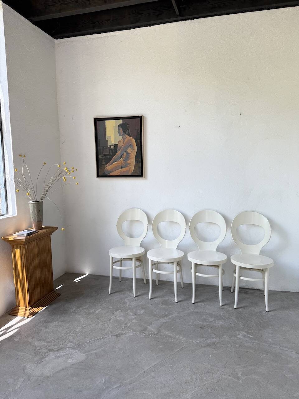 Set of 4 Baumann bistro chairs, Mouette model