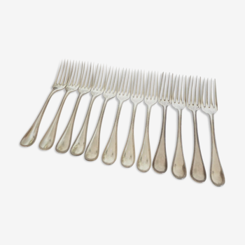 12 fourchettes de table Christofle modèle Perles