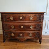 Louis XV period walnut chest of drawers, circa 1760